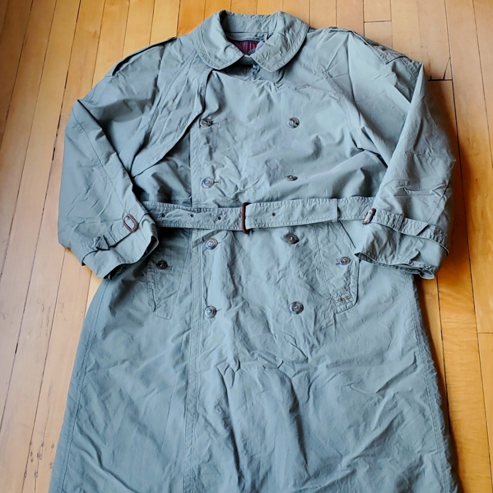 Vintage Bugatti Khaki Trench Coat